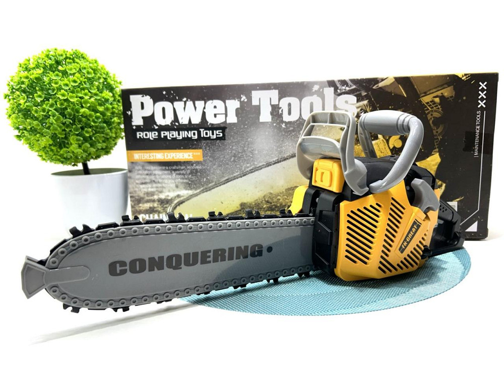 Бензопила іграшкова автоматичне обертання ланцюга зук Жовто-чорна (T001) Чернігів - фото 1