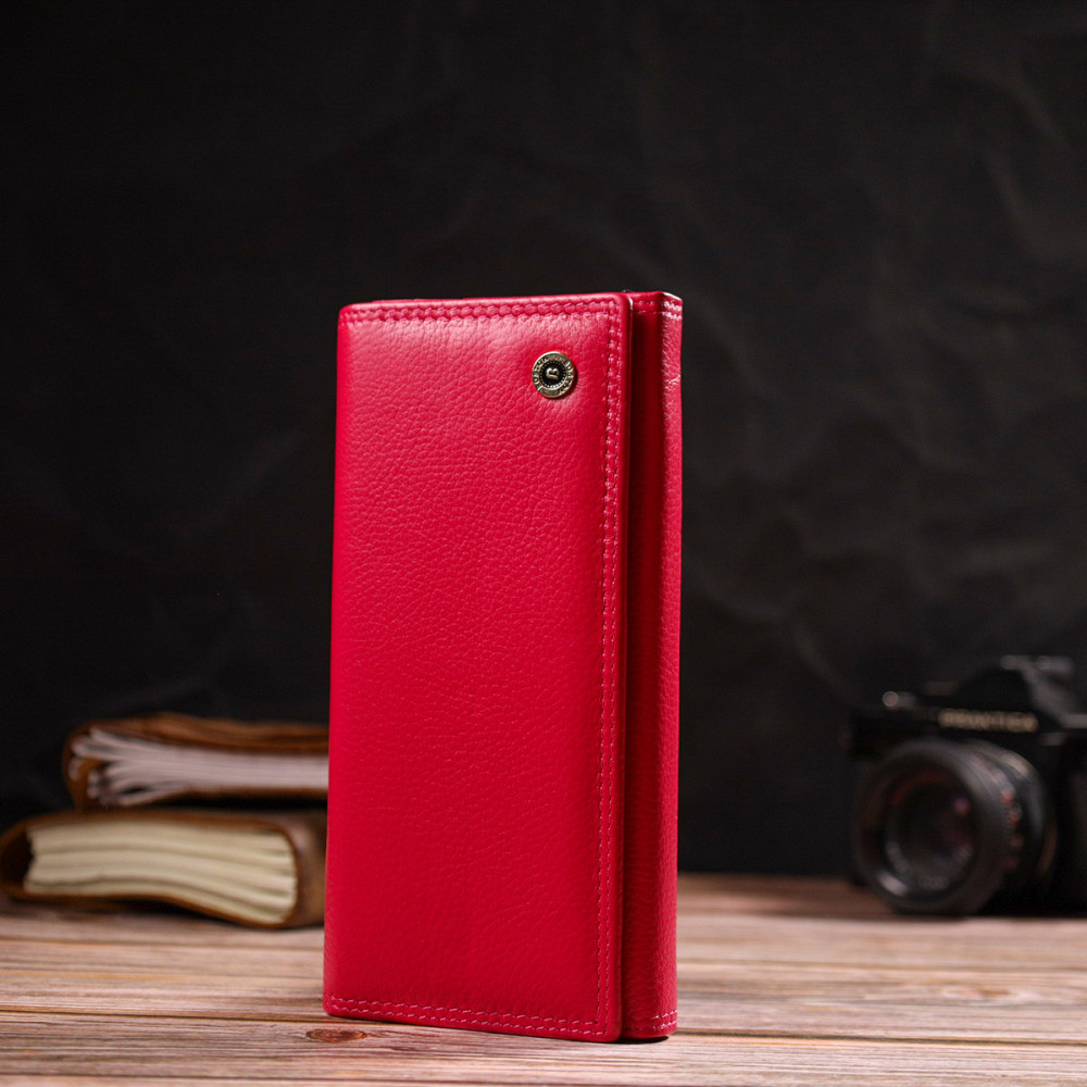 Яркий кошелек для женщин из натуральной кожи Розовый (Boston) Киев - изображение 2