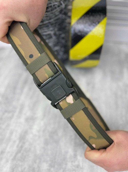 Чорний поясний ремінь розвантажувальний із фастексом,4-0!+ Одеса - фото 1