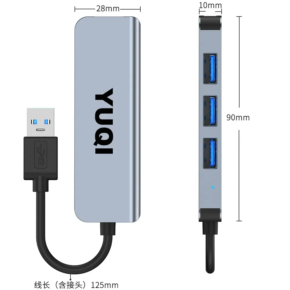 Peripls USB 3.0 хаб 4-в-1 + 4-портовый адаптер для ноутбуков и ПК с поддержкой BC1.2, высокоскоростной Киев - изображение 5