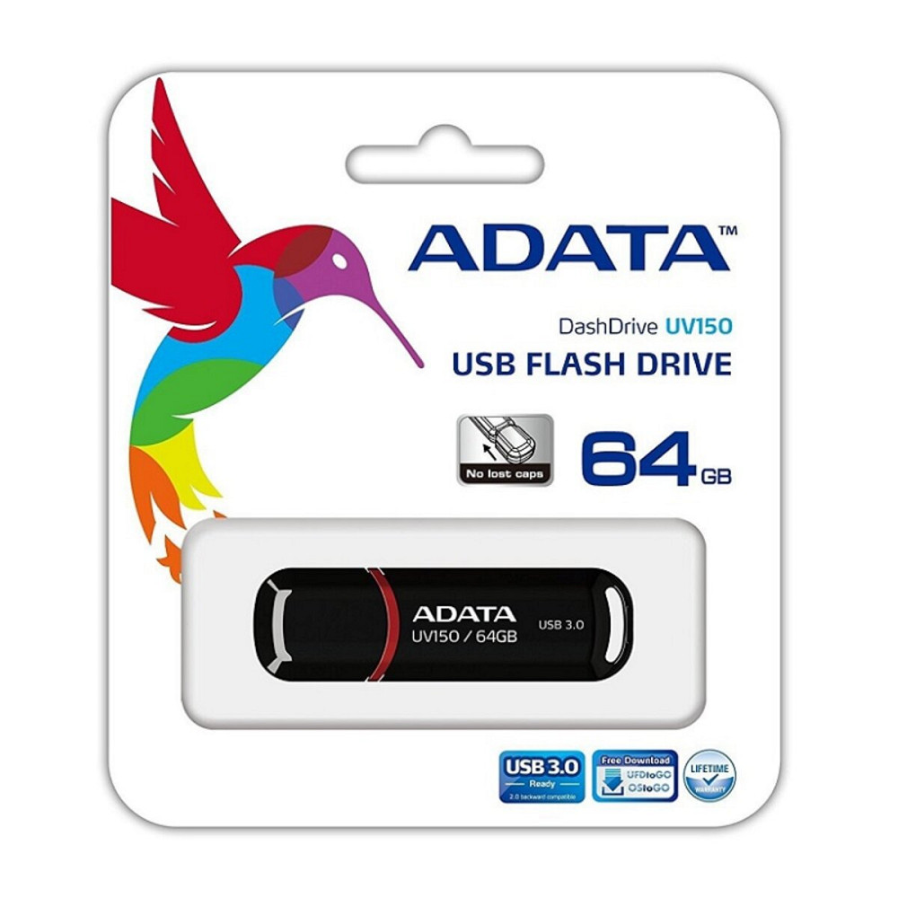 Flash A-DATA USB 3.2 AUV 150 64Gb Black Киев - изображение 3