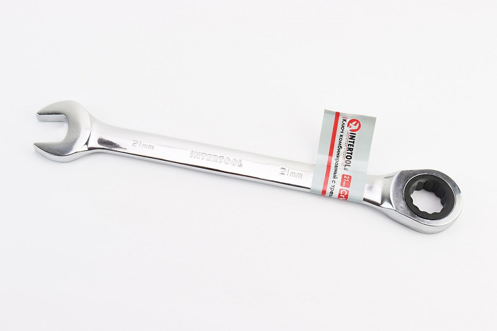 Ключ комбінований з тріскачкою 21мм CrV, PROF DIN3113 XT-1361 Київ - фото 1