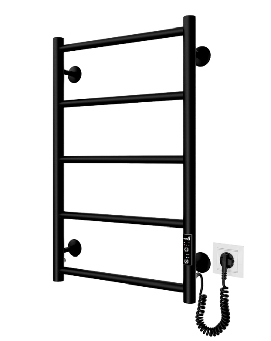 Электрический полотенцесушитель Mario Классик F HP-I 650x430 TR К таймер-регулятор, черный мат Киев - изображение 1