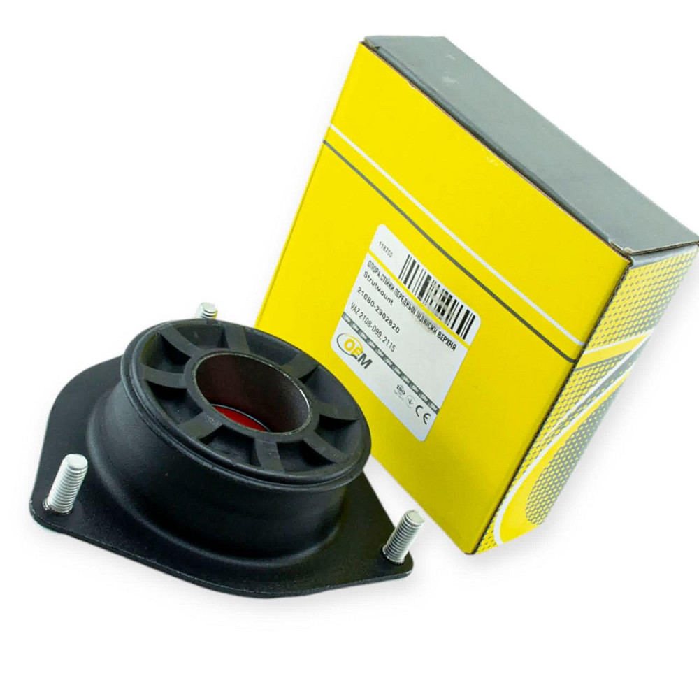 Опора передньої стійки 2108, 2109, 21099, 2113, 2114, 2115 верхня з болтами та підшипником (люстра) (-) Мукачево - фото 1