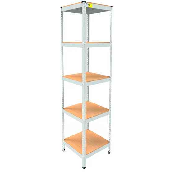 Металлический стеллаж Emby Light Series (размер 2100х450x450мм) 5 полок ДСП до 100кг Белый Винница
