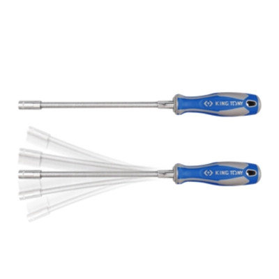 Отвертка KING TONY торцевая 10 мм, 300 мм, гибкая, для хомутов (1453-10) Винница - изображение 1