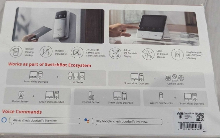 Домофон SwitchBot 2K з монітором 4.3″  відеодзвінок IP65 5000mAh. Харків - фото 1