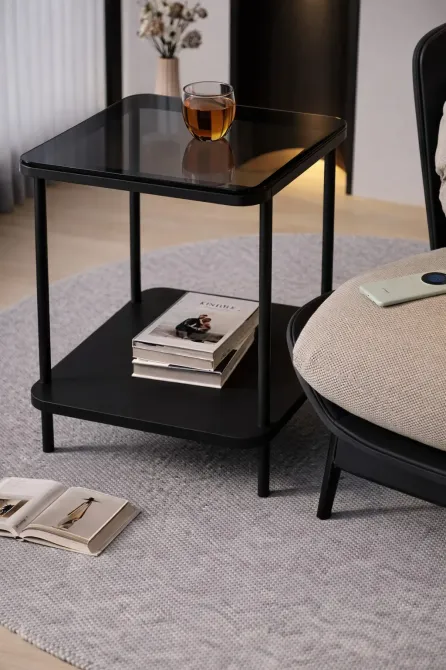 Столик интерьерный для дома, чёрный, стильный AND-1926 Коломия - фото 1