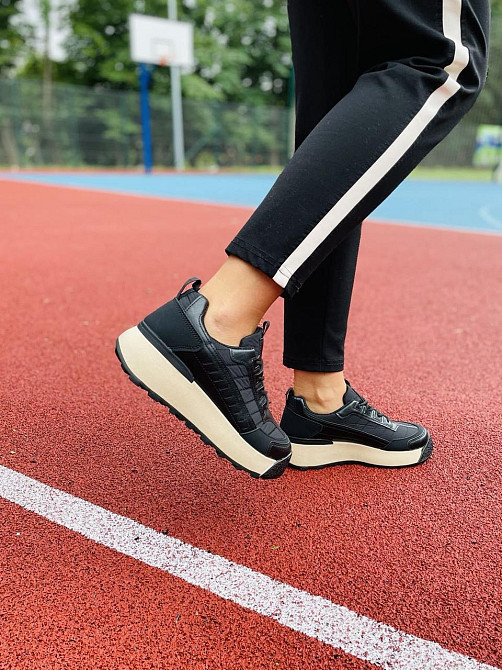 PTPT Кросівки жіночі PTPT F776 чорні (весна-осінь, еко-шкіра) (4751) Коломия - фото 2