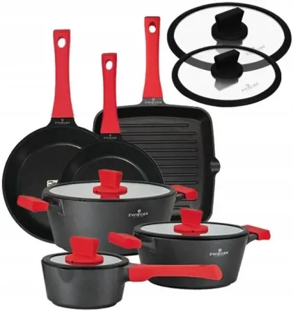 Zwieger Obsidian Комплект Garnków 16/24/28cm + Сковорідки Кришки (ZWOBS23) Киев