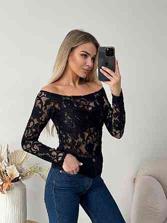 Жіночий базовий лонгслів із турецького гіпюру 44 Одеса