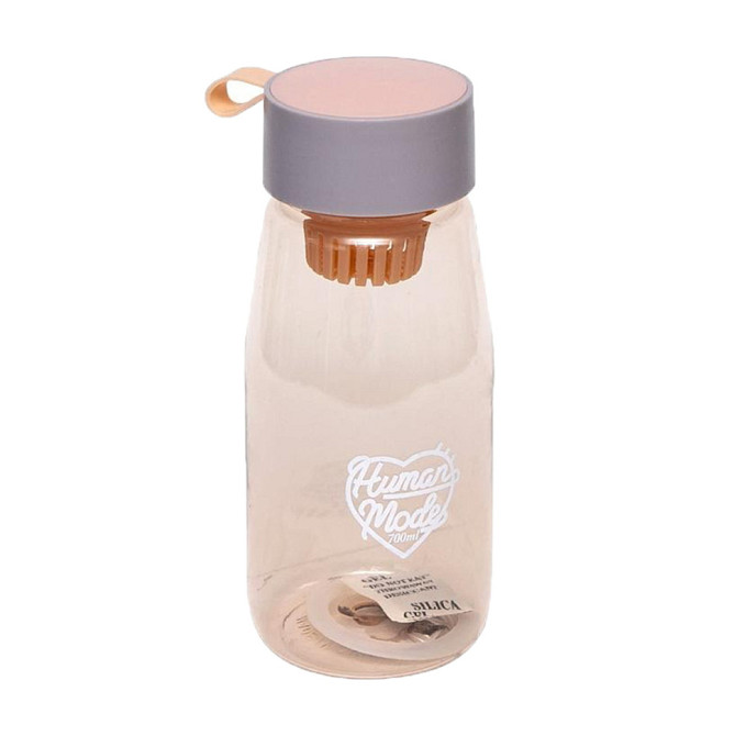 Пластиковая бутылка для воды с ситечком 2315, 0.7 литра Розовый Винница - изображение 1