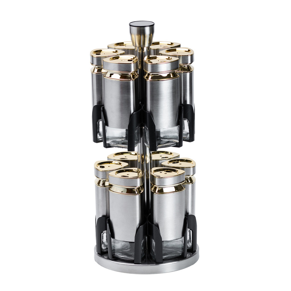 TS Kitchen Набір баночок для спецій 12 шт. по 120 мл на підставці Карусель Киев - изображение 1