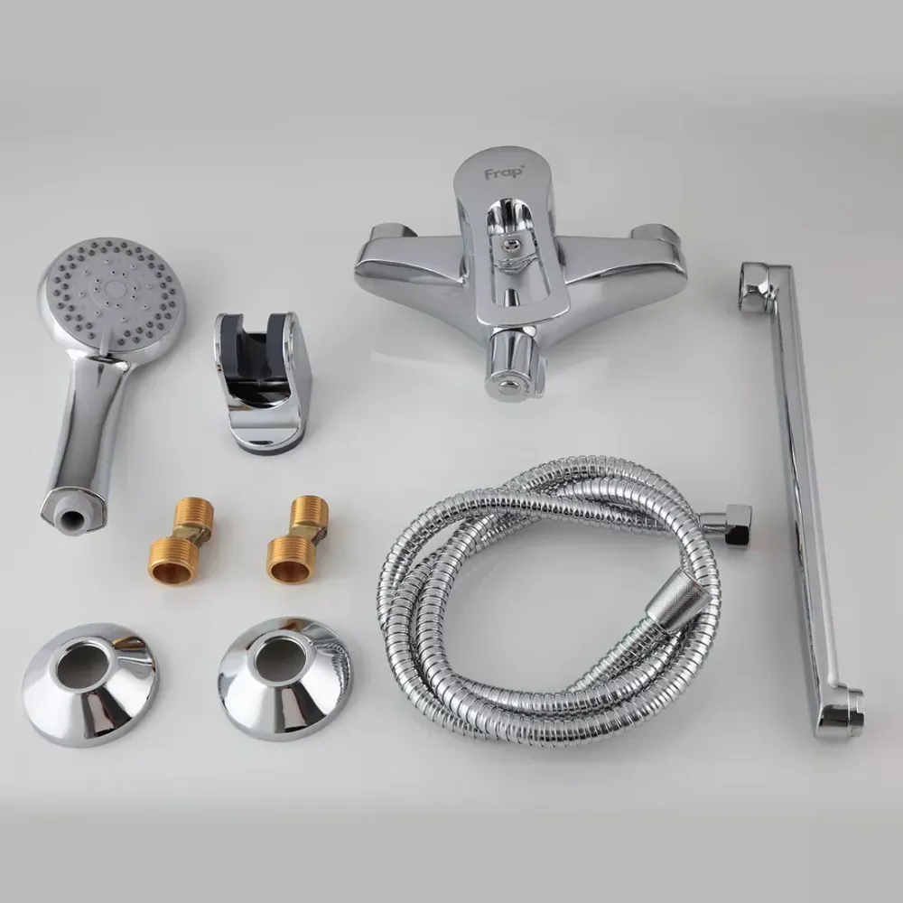Смеситель для ванны с душевым гарнитуром Frap F2266 хром Киев - изображение 7