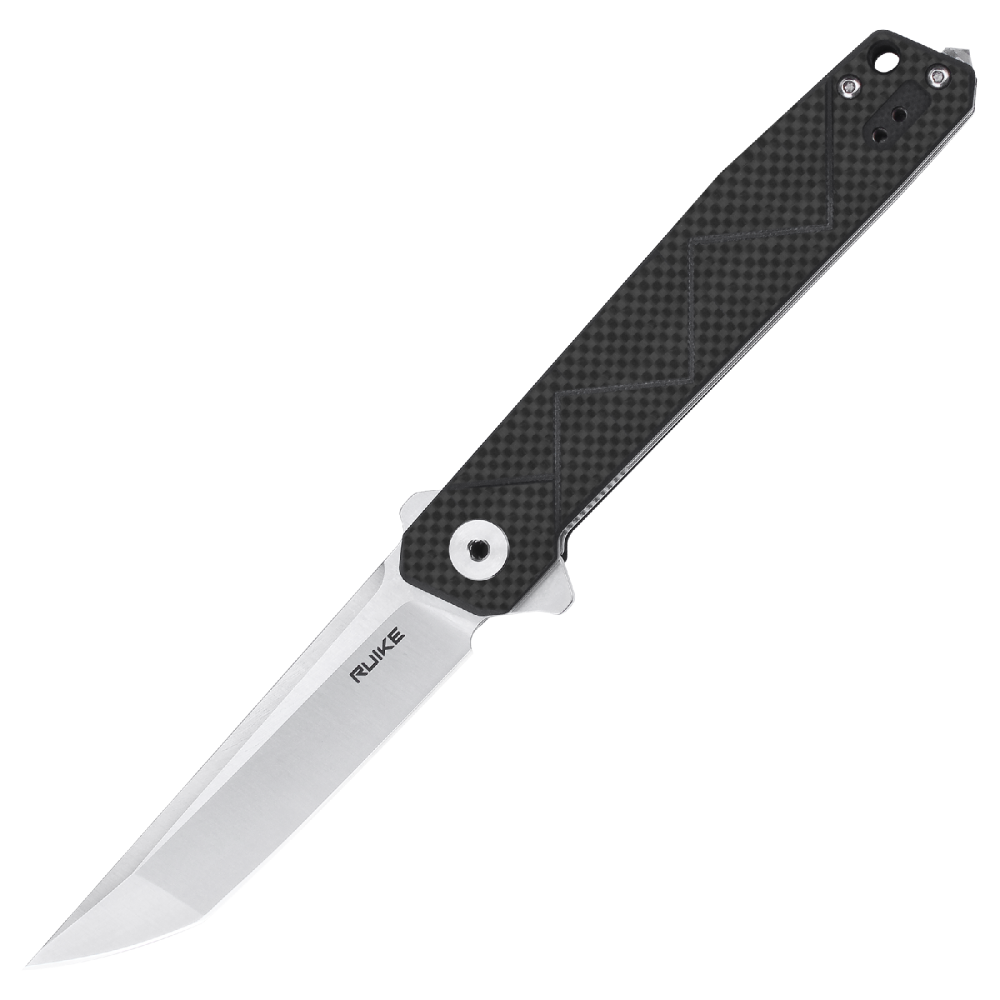 Ніж складаний туристичний Ruike P127-CB, (9.1 см) 14C28N / G10 + carbon fiber чорний Київ - фото 1