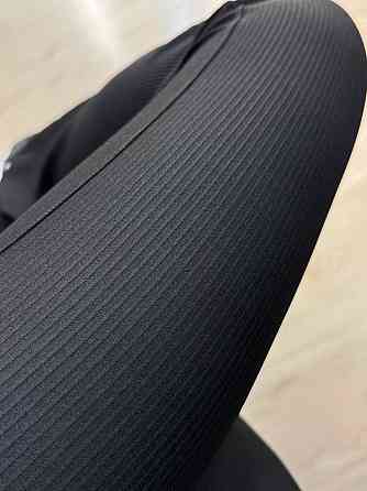 Лосины женские Kenalin D-14 клеш в рубчик с широким поясом и пуш аптейпами черные, черный, SM Киев