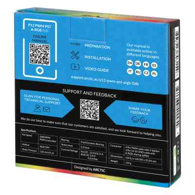 Кулер для корпуса Arctic P12 PWM PST A-RGB (ACFAN00231A) Винница