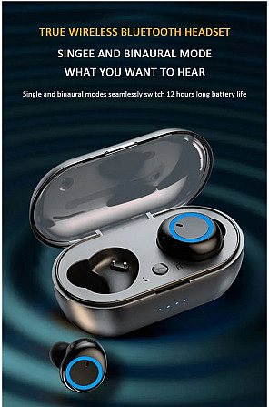 Наушники беспроводные TWS Y50 Bluetooth 5.0 + DER white Киев - изображение 3