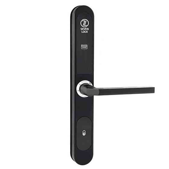Электронный RFID замок для гостиниц, отелей и хостелов SEVEN LOCK SL-7737S black Киев