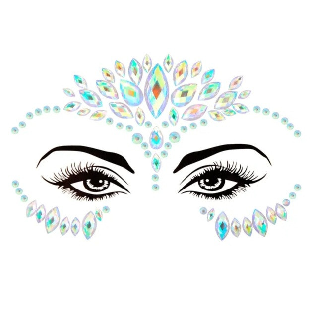 Декоративні стрази для обличчя універсальний різнобарвний Київ - фото 1