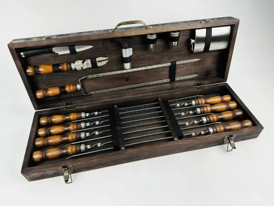 Набори шампурів, Набір шампурів у кейсі "Скіф Класік" Шампури, вертіла Тернопіль