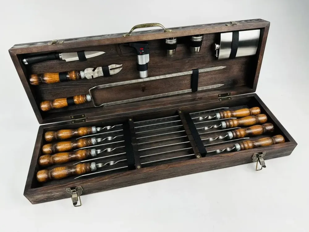 Набори шампурів, Набір шампурів у кейсі "Скіф Класік" Шампури, вертіла Тернопіль - фото 2