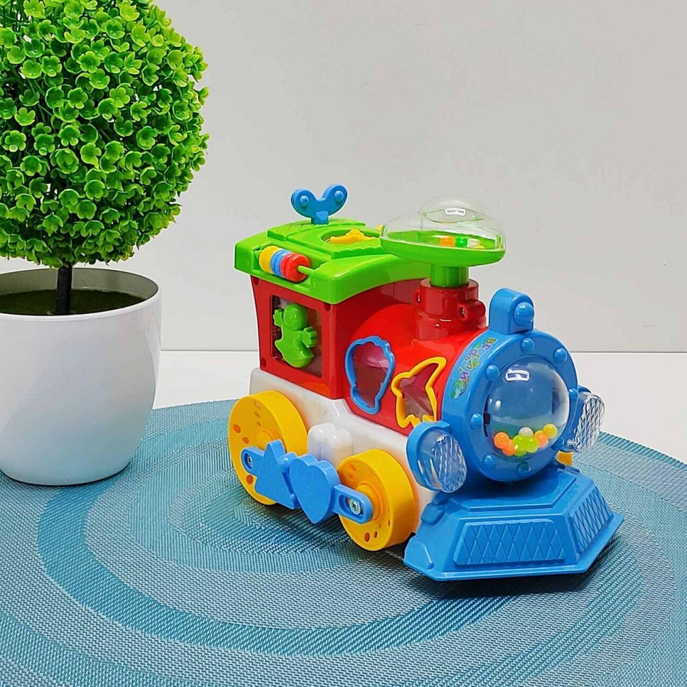 Паровоз розвиваючий TK Group озвучка на батарейках пищалка на трубі підсвічування Червоно-зелений (93866) Чернігів - фото 6