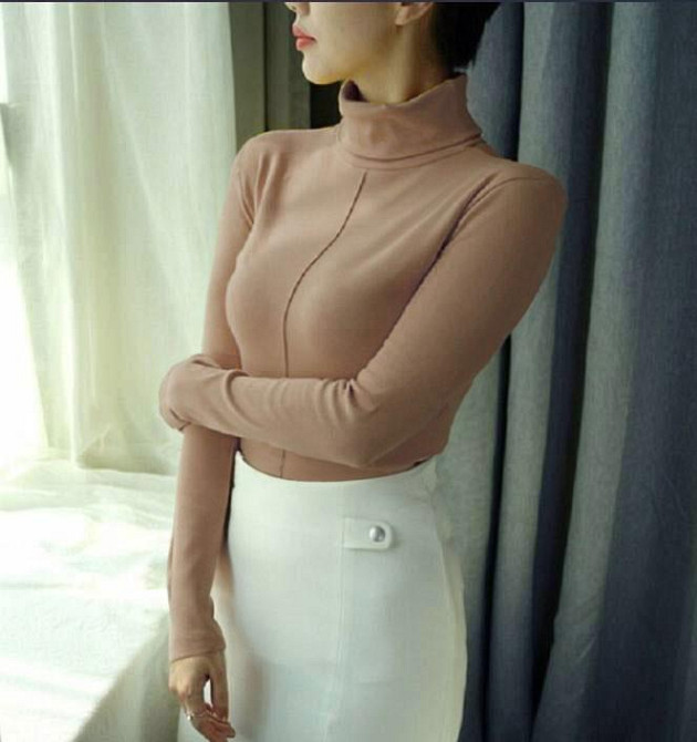 Жіноча тепла базова водолазка "Kelly" оптом| Батал Капучіно, 50-52 Київ - фото 2