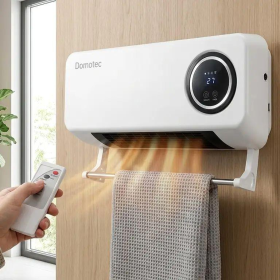 Настінний тепловентилятор 2000W Domotec MS-5963: керамічний обігрівач з пультом, LED-дисплеєм та таймером 8 год Одеса