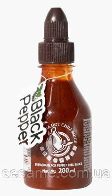 Шрирач гострий соус чилі Sriracha з чорним перцем Flying Goose Brand 200мл (Таїланд) Харків - фото 1