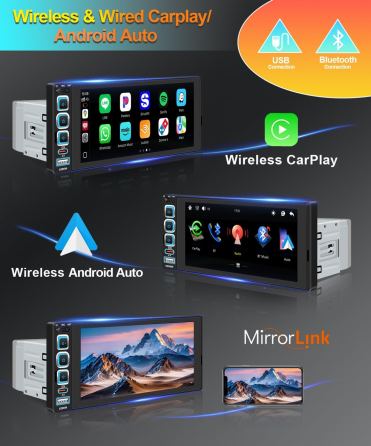 Автомагнитола 1DIN 6,9