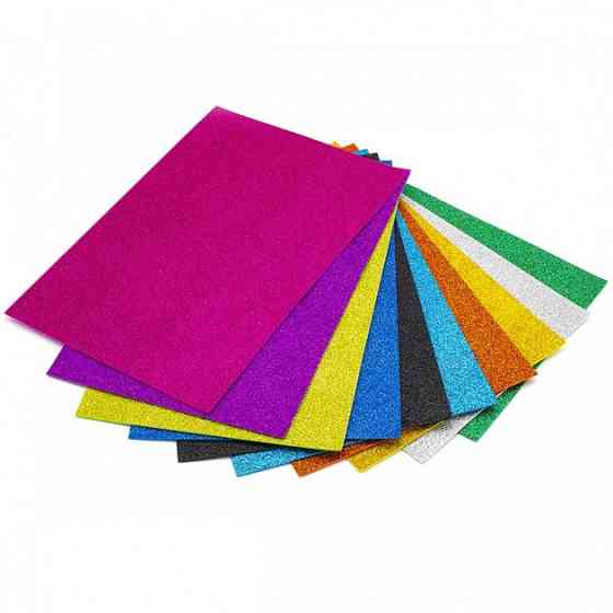 Набір кольорового фоамірану з глітером 200581, 1,8-2,0 мм, 10 штук Вінниця