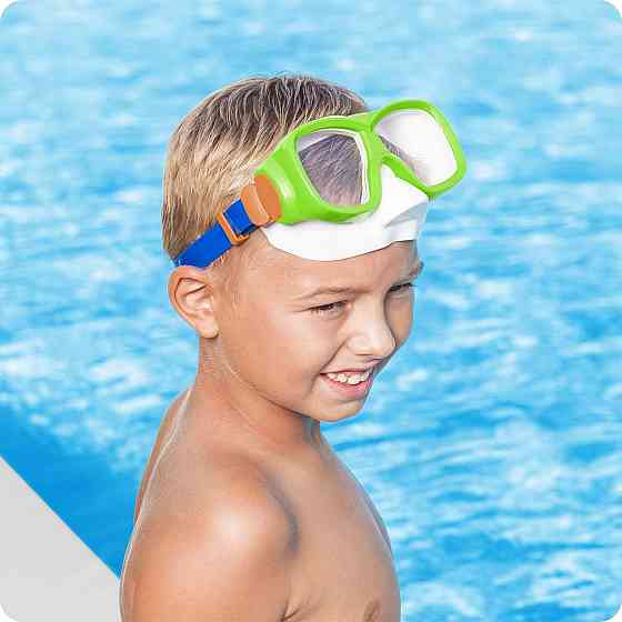 Маска для плавания Bestway зелено-синяя 22039 Киев