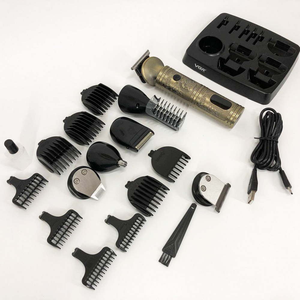 Багатофункціональний тример для стрижки волосся і бороди VGR V-106, Машинка для стрижки хороша HV-15 Львів - фото 16