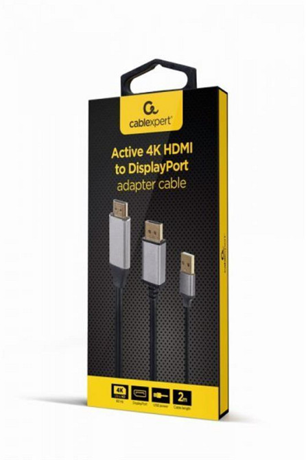 Кабель Cablexpert (AHDMIMDPM01) HDMIDisplayPort, 2 м чорний, сірий Харьков - изображение 2