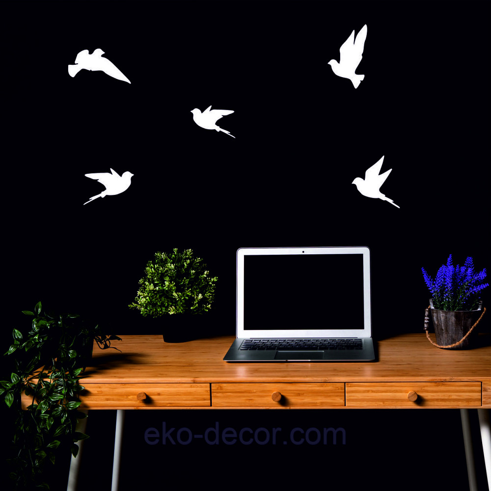 Декоративное настенное Панно «Птичка» Декор на стену(цена за 1шт) 20*12 см, Белый Киев - изображение 7