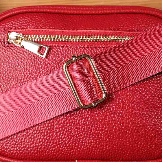 Жіноча сумка на кожен день із натуральної шкіри Червоний (Vintage) Київ