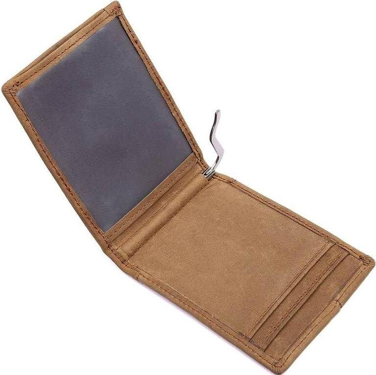 Зажим для денег Vintage 14532 из натуральной кожи Коричневый Киев - изображение 2