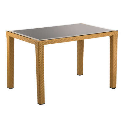 Стол садовый Tilia Antares 80х120 см outglass, ножки пластиковые, кофейный (10772) Винница - изображение 1