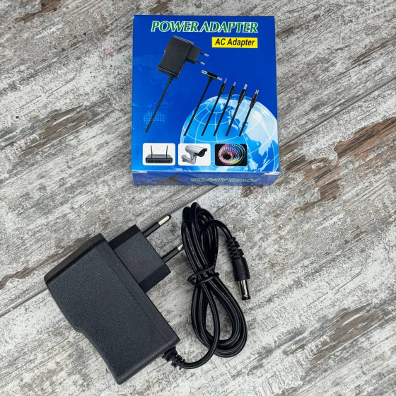 Сетевой адаптер 12В 1А с разъёмом 5.5×2.1/5.5×2.5 мм для Arduino, LED, CCTV камер и электроники Киев