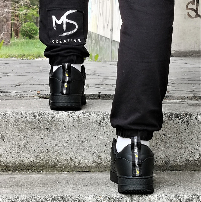 Кроссовки Nike Черные Мужские Кожаные Найк Форсы (размеры: 41,42,43,44,45) Видео Обзор Днепр - изображение 8