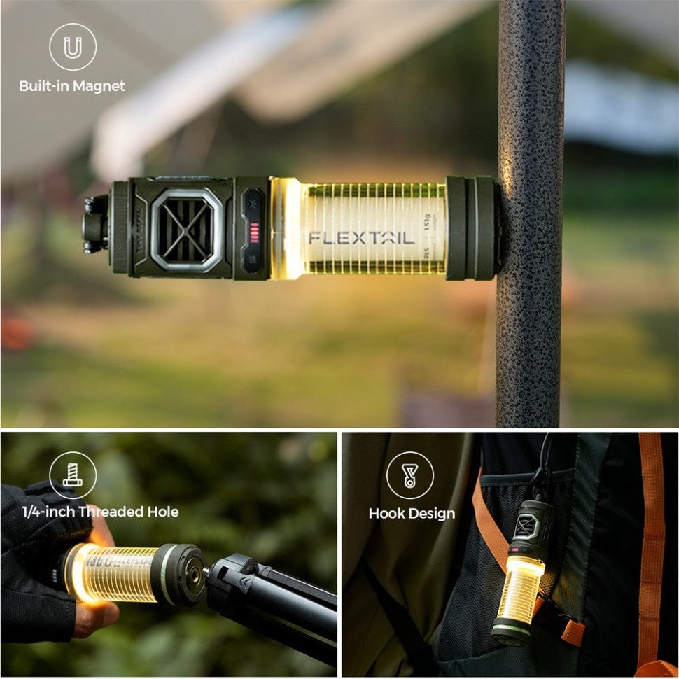 Фумигатор-фонарь кемпинговый Flextail Tiny Repel S, бежевый Киев - изображение 7