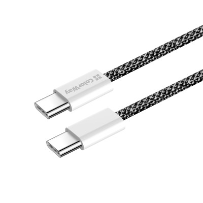 Дата кабель USB-C to USB-C 2.0m (braided cotton) (PD Fast Charging 60W) 3.0А black ColorWay (CW-CBPDCC068-BK) Вінниця - фото 12