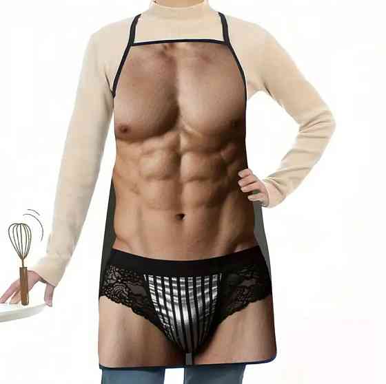 Фартух чоловічий прикольний Голий торс у трусах 74 на 54 см різнобарвний Київ