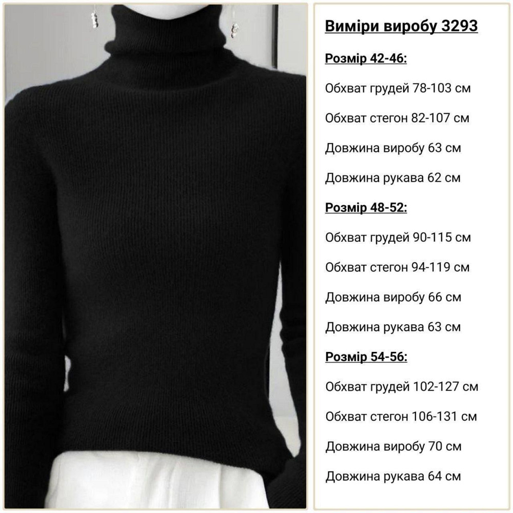 Жіночий теплий базовий гольф ангора рубчик Моко, 48/52 Одеса - фото 2