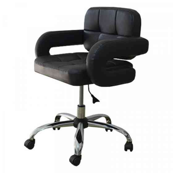 Крісло майстра на колесах Джессі (Чорний) Київ