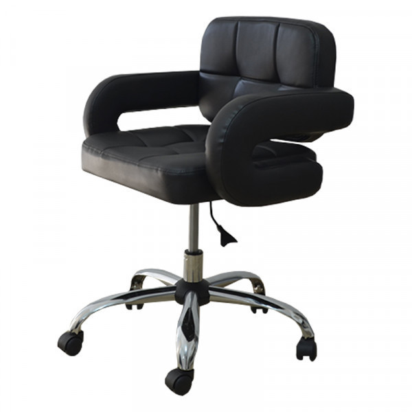 Крісло майстра на колесах Джессі (Чорний) Київ - фото 2