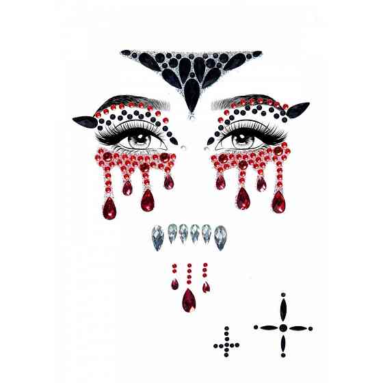Маска вампира из страз Vampire Rhinestone Stick-On Jewels Leg Avenue Sex Aura Киев