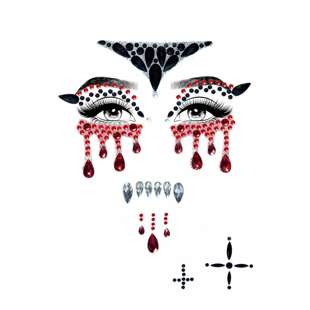 Маска вампира из страз Vampire Rhinestone Stick-On Jewels Leg Avenue Sex Aura Киев - изображение 3