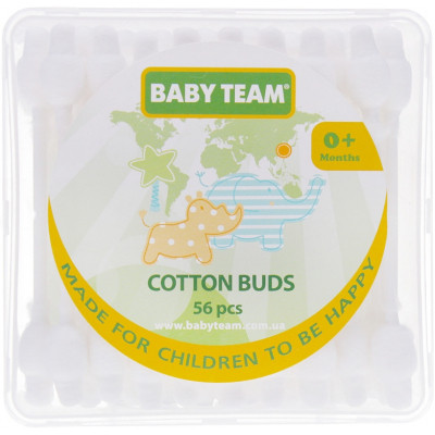 Ватні палички Baby Team з обмежувачем, 56 шт (0100) Вінниця - фото 1